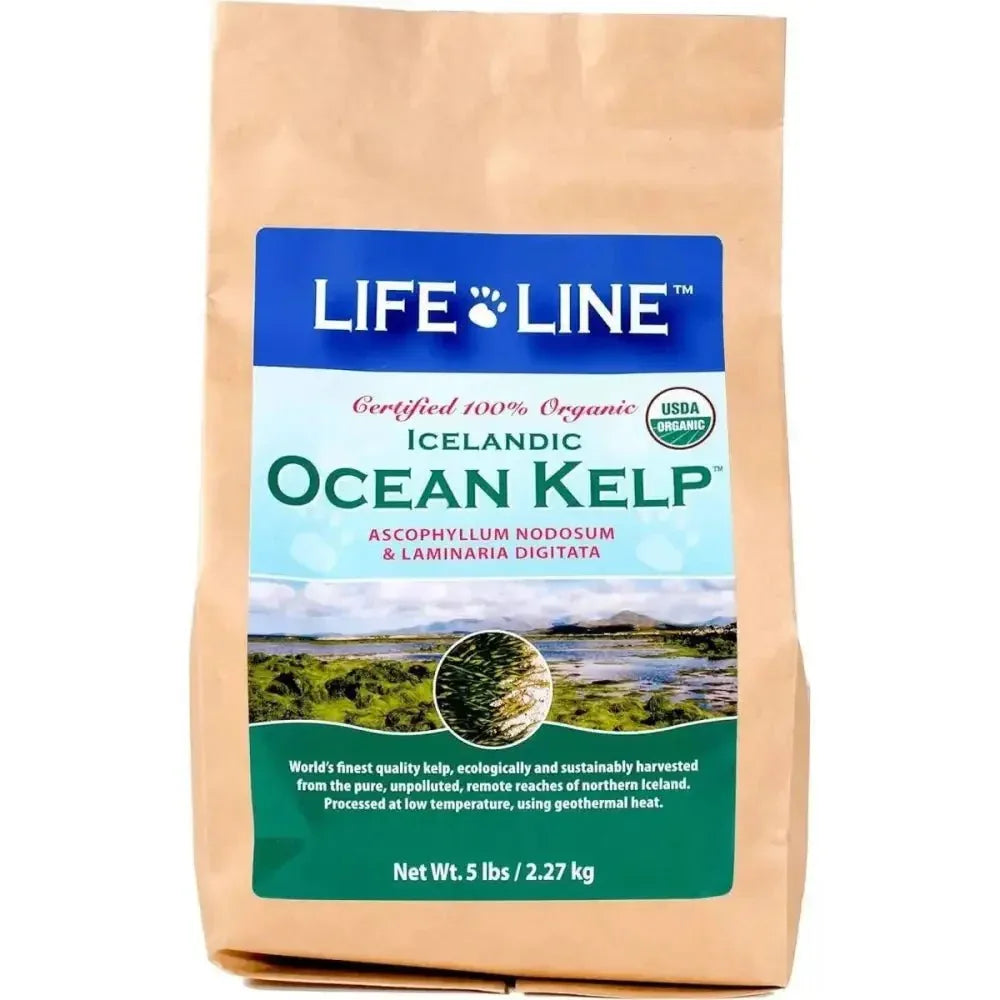 Life Line Pet Nutrition Organic Ocean Kelp Supplement for Skin & Coat, Digestion in Dogs & Cats - Talis Us