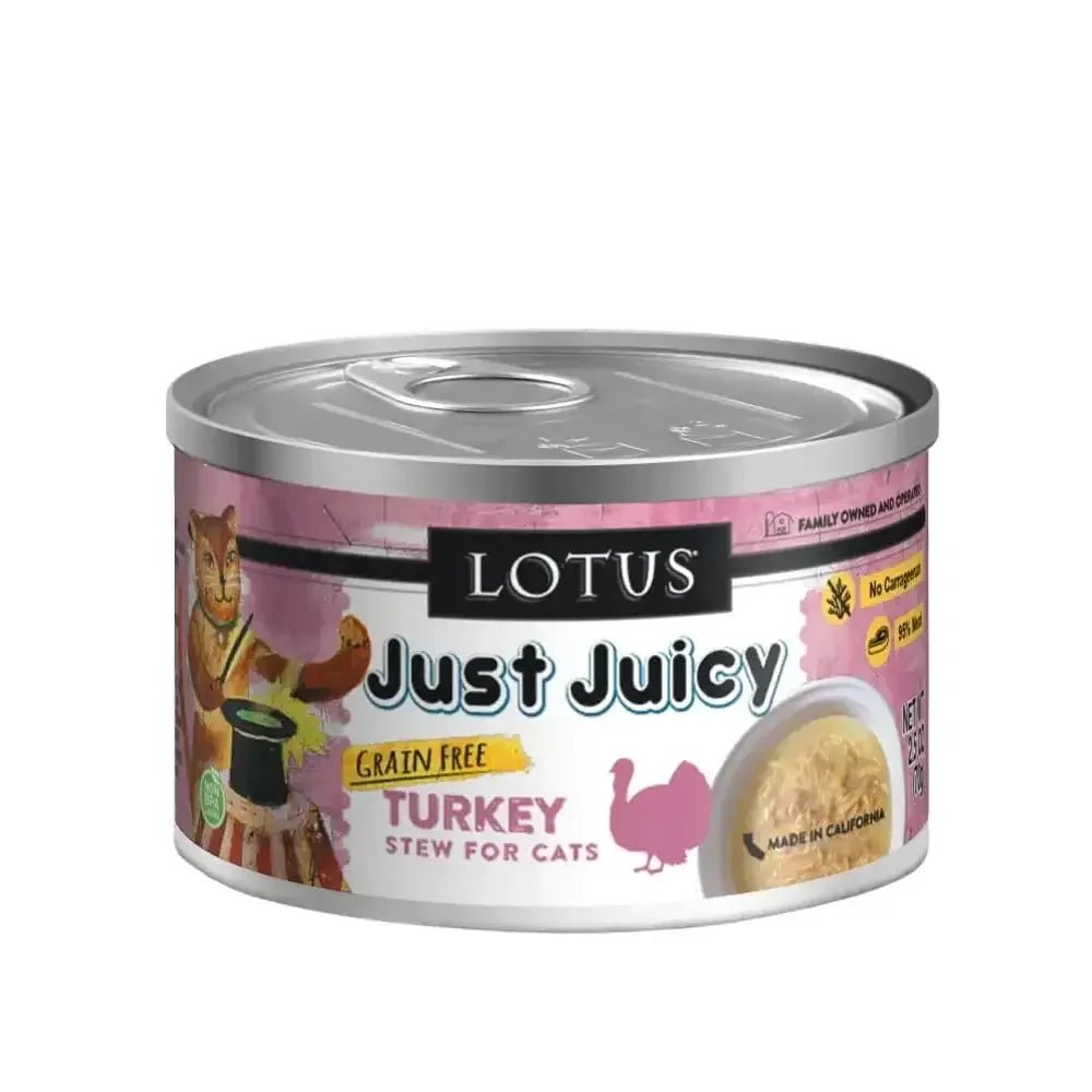 Lotus Just Juicy Turkey Stew Grain - Free Canned Cat Food - Talis Us