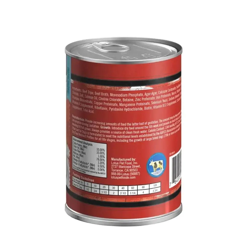 Lotus Loaf Beef Tripe Recipe Grain - Free Canned Dog Food - Talis Us