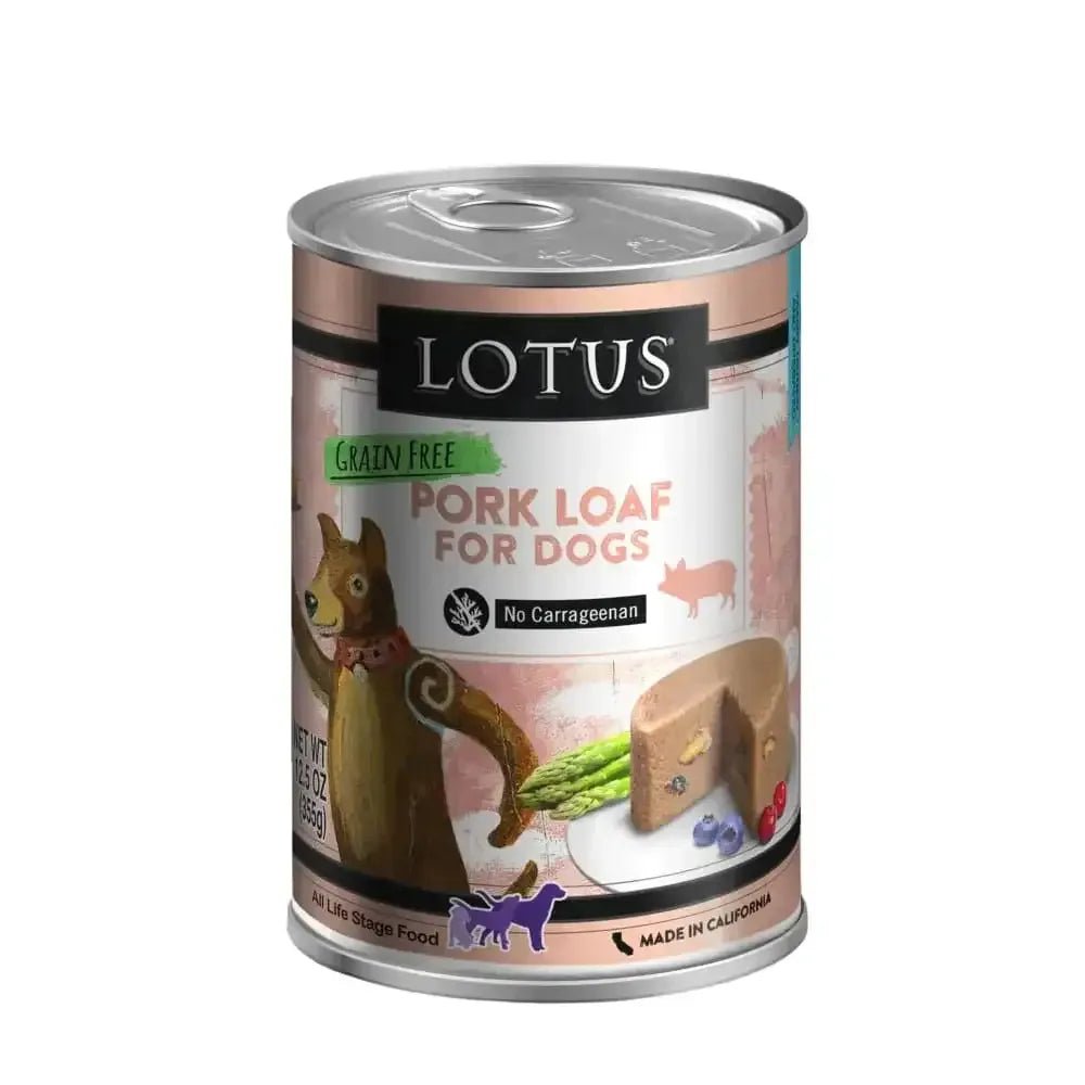 Lotus Pork Loaf Grain - Free Canned Dog Food 12/12.5oz - Talis Us
