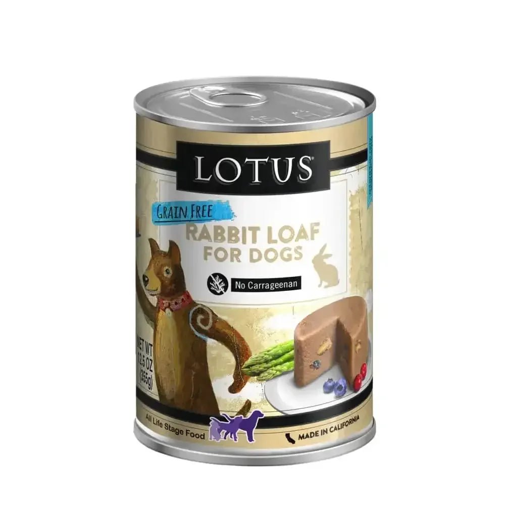 Lotus Rabbit Loaf Grain - Free Canned Dog Food,12/12.5oz - Talis Us