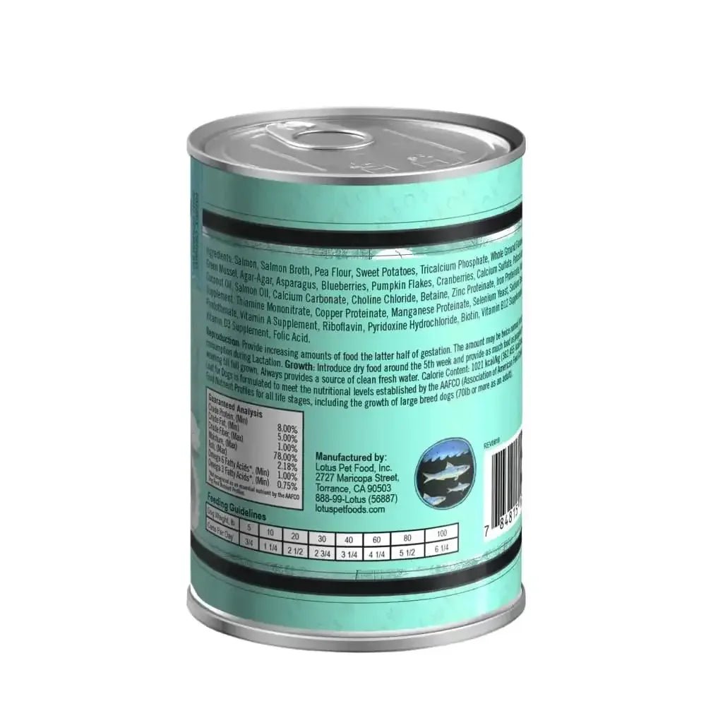 Lotus Salmon Loaf Grain - Free Canned Dog Food 12/12.5oz - Talis Us