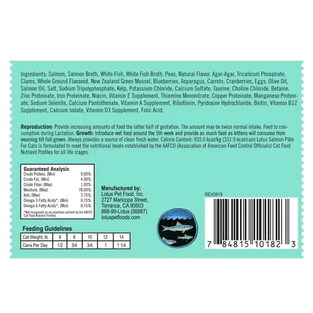 Lotus Salmon Pate Grain - Free Canned Cat Food - Talis Us
