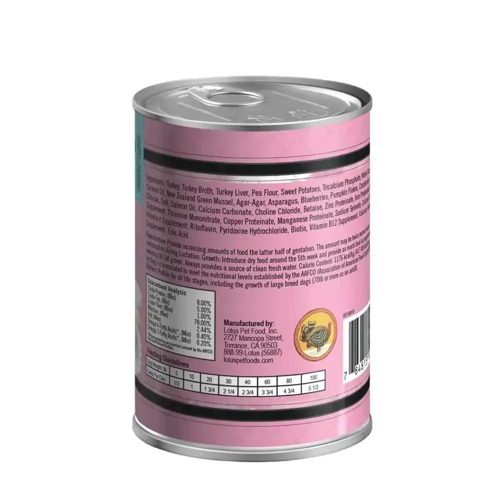 Lotus Turkey Loaf Grain - Free Canned Dog Food 12/12.5oz - Talis Us