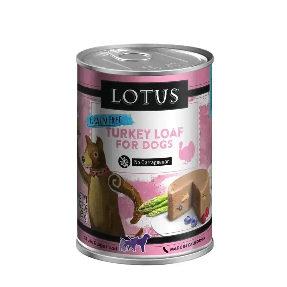 Lotus Turkey Loaf Grain - Free Canned Dog Food 12/12.5oz - Talis Us