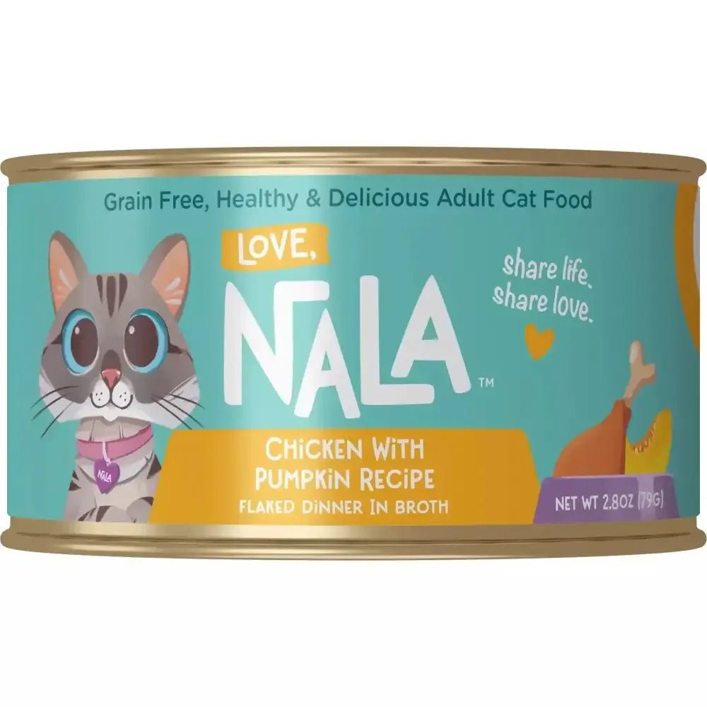 Love, Nala Flaked Chicken with Pumpkin Recipe in Broth Cat Food 2.8oz case of 12 - Talis Us