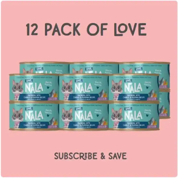 Love, Nala Mackerel Pate with Carrot & Pumpkin Recipe in Broth Cat Food 2.8oz Love Nala