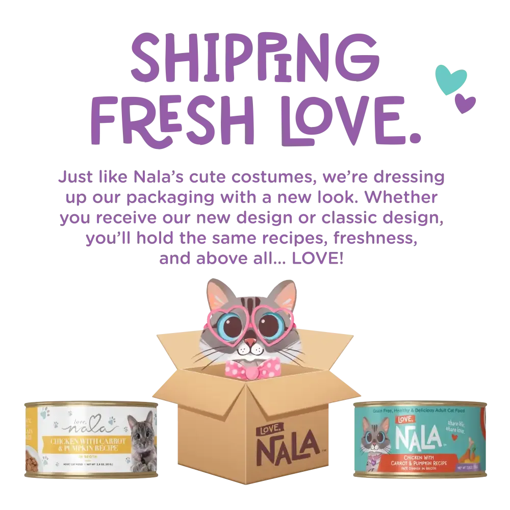 Love, Nala Tuna & Salmon Pate with Carrot Recipe Cat Food 2.8oz Love Nala