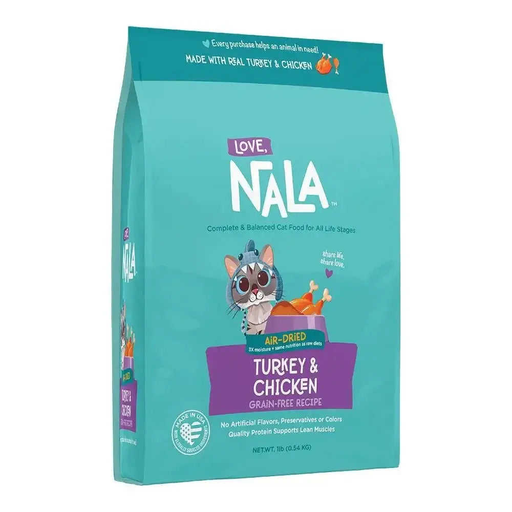 Love, Nala Turkey & Chicken Grain Free Recipe Air - Dried Adult Cat Food 1lb - Talis Us