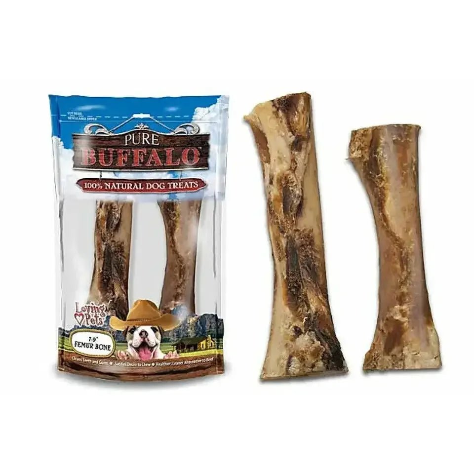 Loving Pets Pure Buffalo 2 Pack Meaty Femur Bones Dog Treats - Talis Us