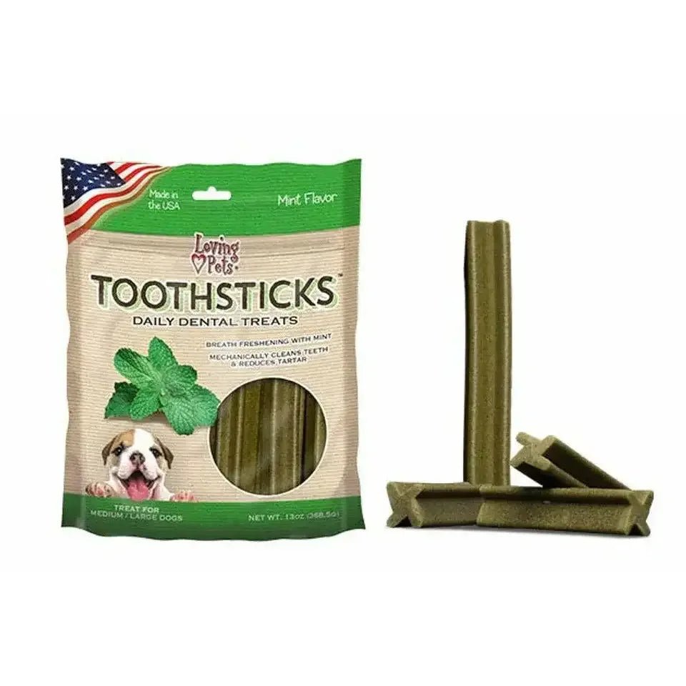 Loving Pets Toothsticks Fresh Mint Dental Sticks For Dogs - Talis Us