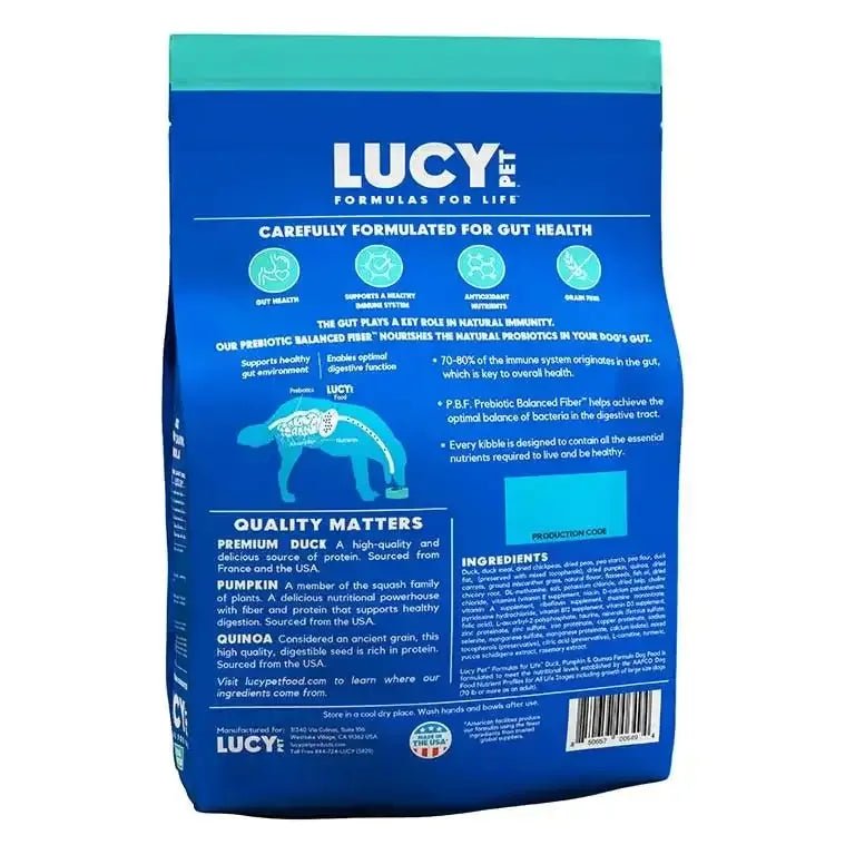 Lucy Pet Products Formula for Life L.I.D. Dry Dog Food Duck, Pumpkin & Quinoa - Talis Us