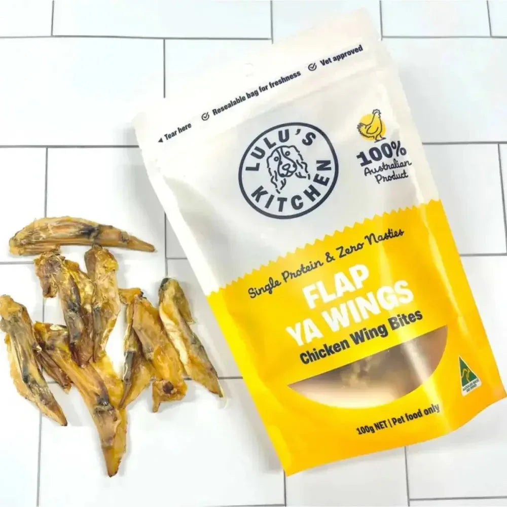 Lulu's Kitchen Flap Ya Wings Chicken Wing Bites Dog Treats - Talis Us