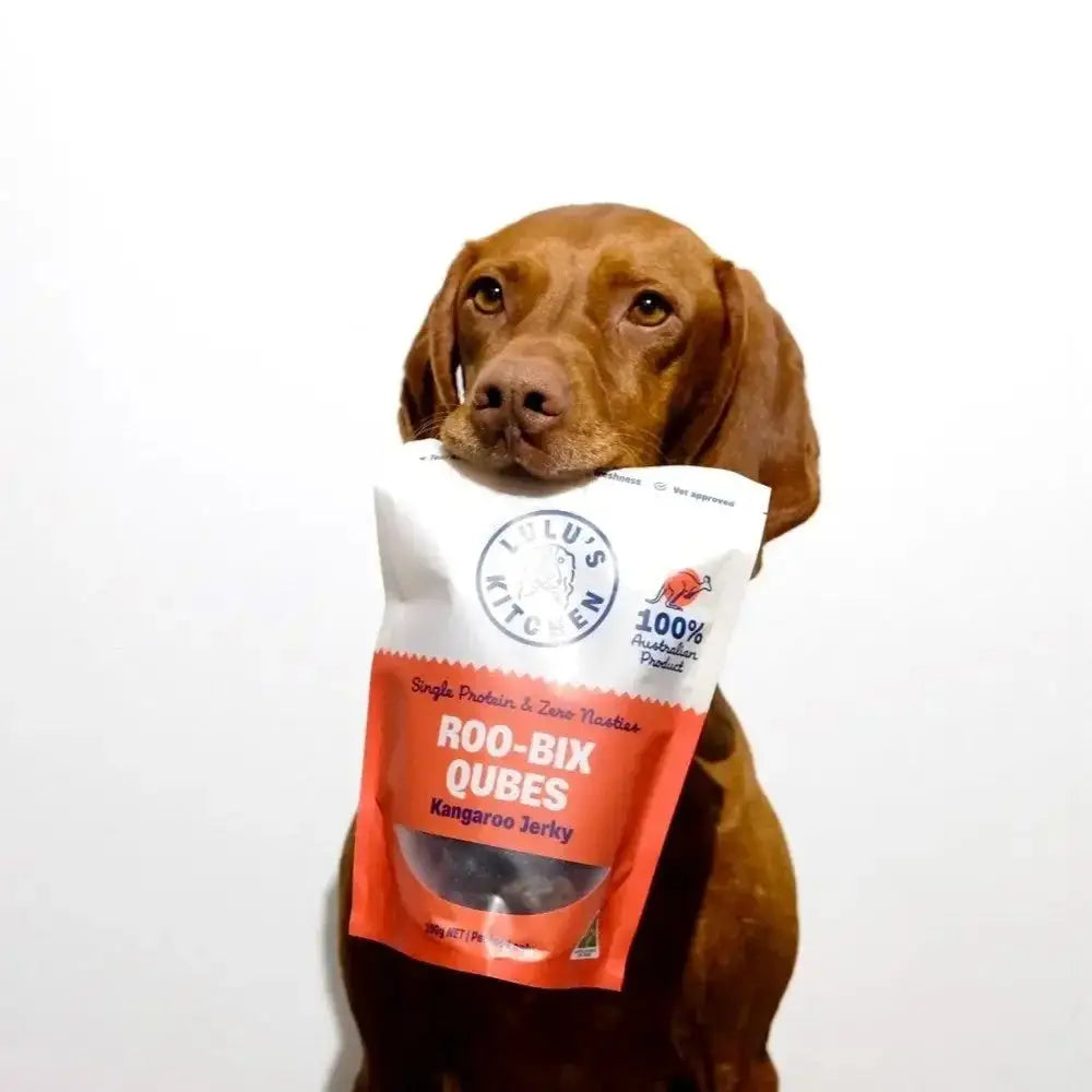 Lulu's Kitchen Roo - Bix Qubes Kangaroo Jerky Dog Treats - Talis Us
