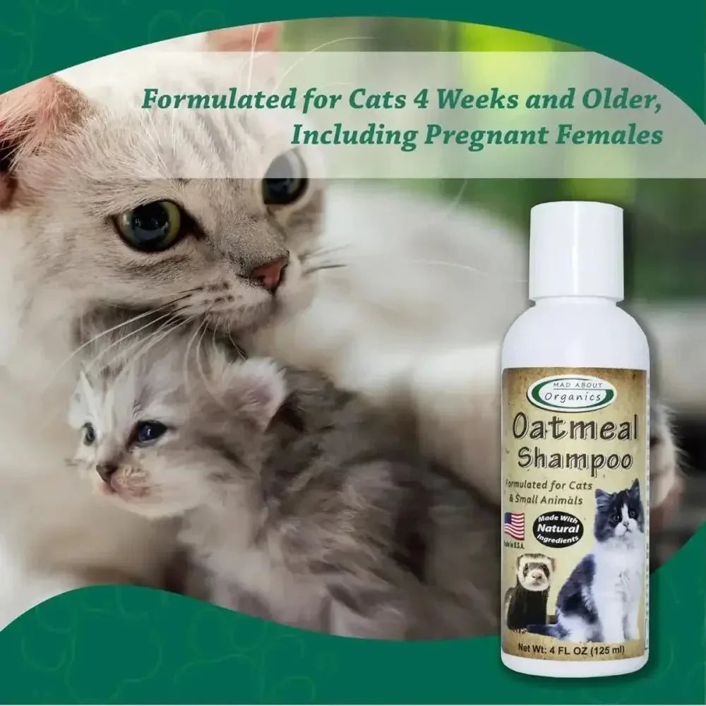 Mad About Organics Cat Oatmeal Shampoo - Gentle Care for Happy Skin 4oz - Talis Us