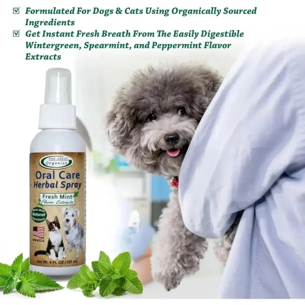 Mad About Organics Oral Care Spray - Fresh Mint Formula - Talis Us