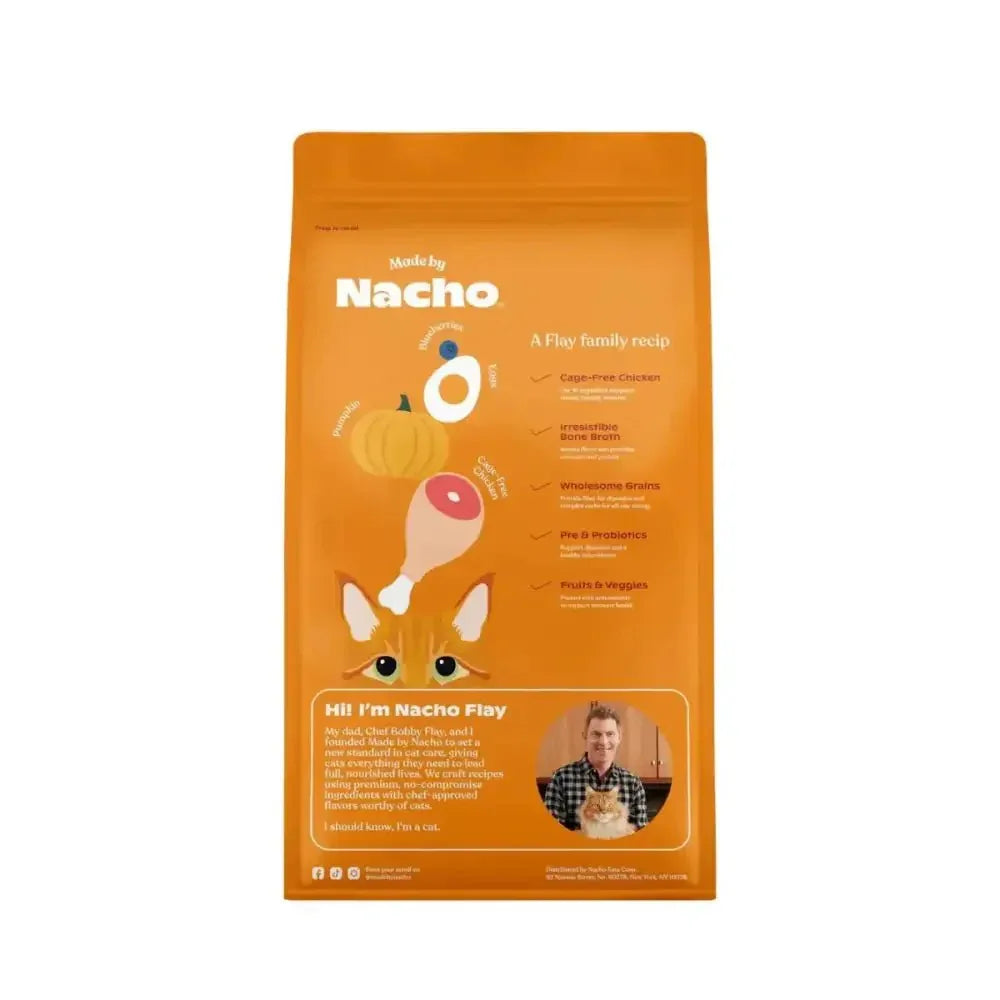 Made by Nacho Bone Broth Infused Cage - Free Chicken & Pumpkin Recipe Dry Cat Food - Talis Us