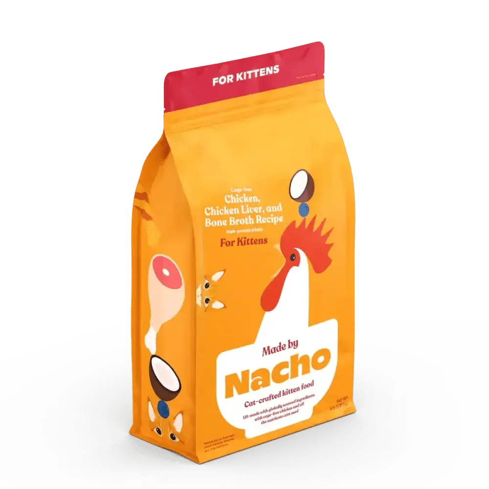 Made by Nacho Cage - Free Chicken, Chicken Liver & Bone Broth Recipe Kittens Dry Cat Food - Talis Us