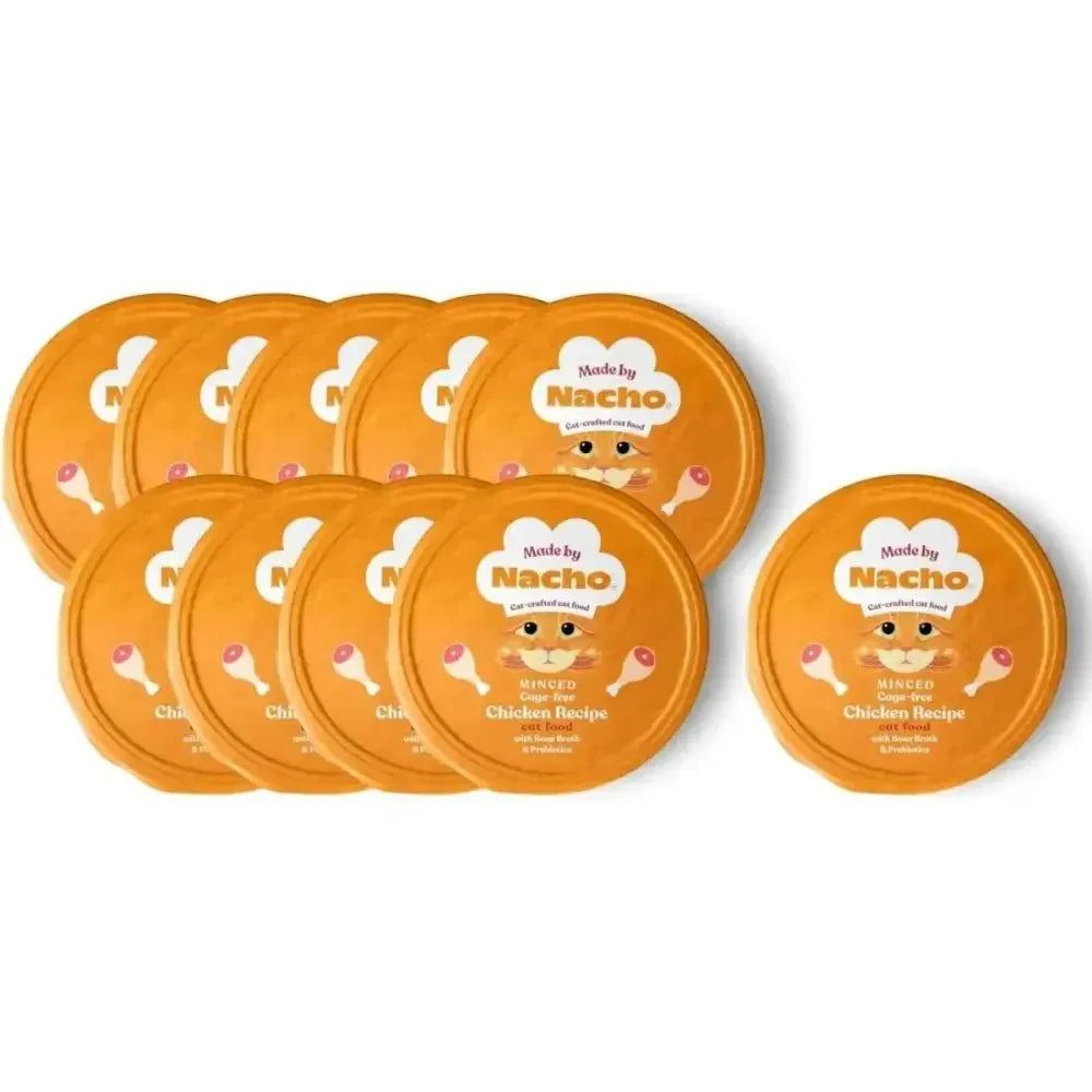 Made by Nacho Cage Free Minced Chicken Recipe With Bone Broth Wet Cat Food 10 / 2.5 oz - Talis Us