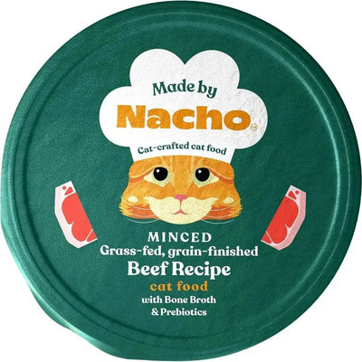 Made by Nacho Grass Fed, Grain - Finished Minced Beef Recipe With Bone Broth Wet Cat Food - Talis Us