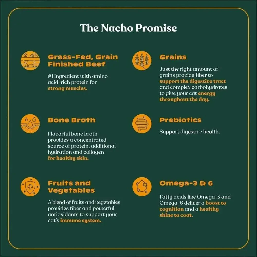 Made by Nacho Grass Fed, Grain - Finished Minced Beef Recipe With Bone Broth Wet Cat Food - Talis Us