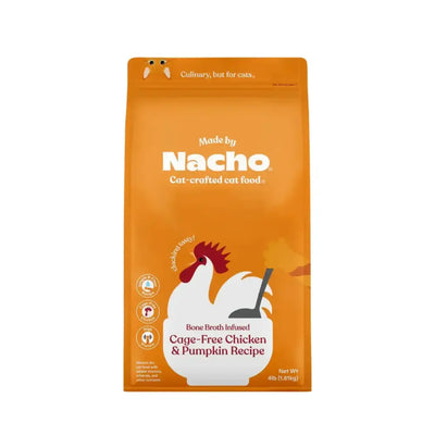 Made by Nacho Bone Broth Infused Cage - Free Chicken & Pumpkin Recipe Dry Cat Food - Talis Us