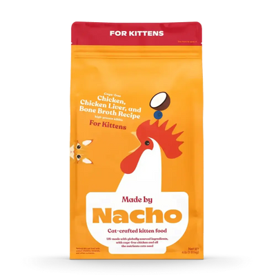 Made by Nacho Cage - Free Chicken, Chicken Liver & Bone Broth Recipe Kittens Dry Cat Food - Talis Us