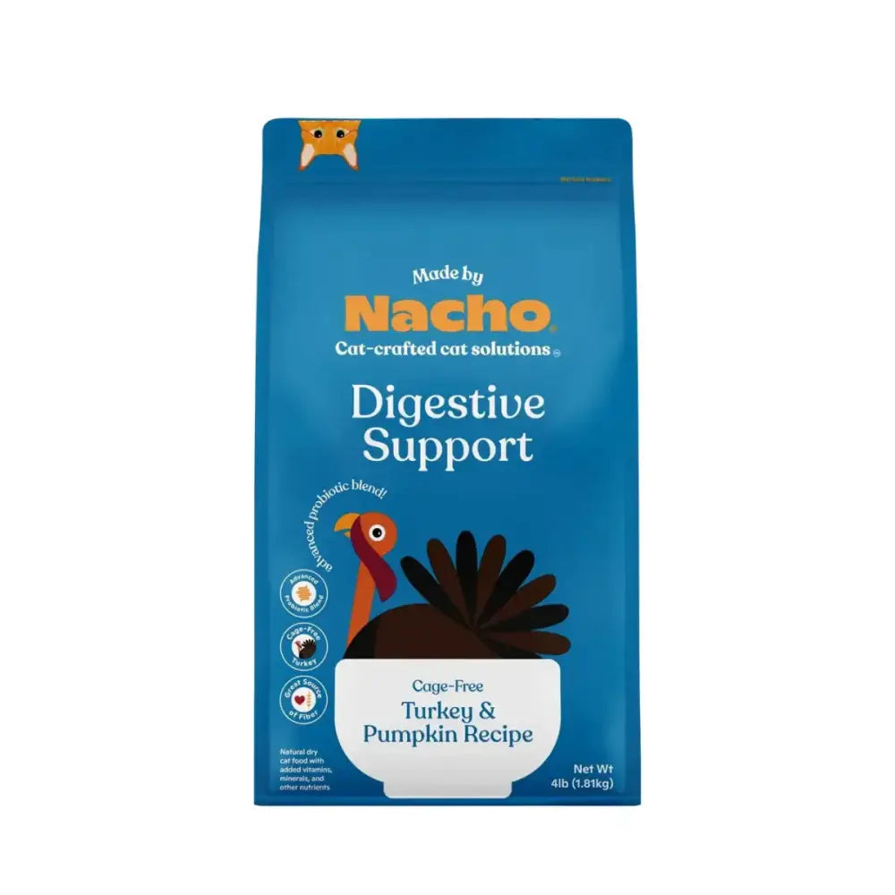 Made by Nacho Digestive Support Cage - Free Turkey & Pumpkin Recipe Dry Cat Food - Talis Us