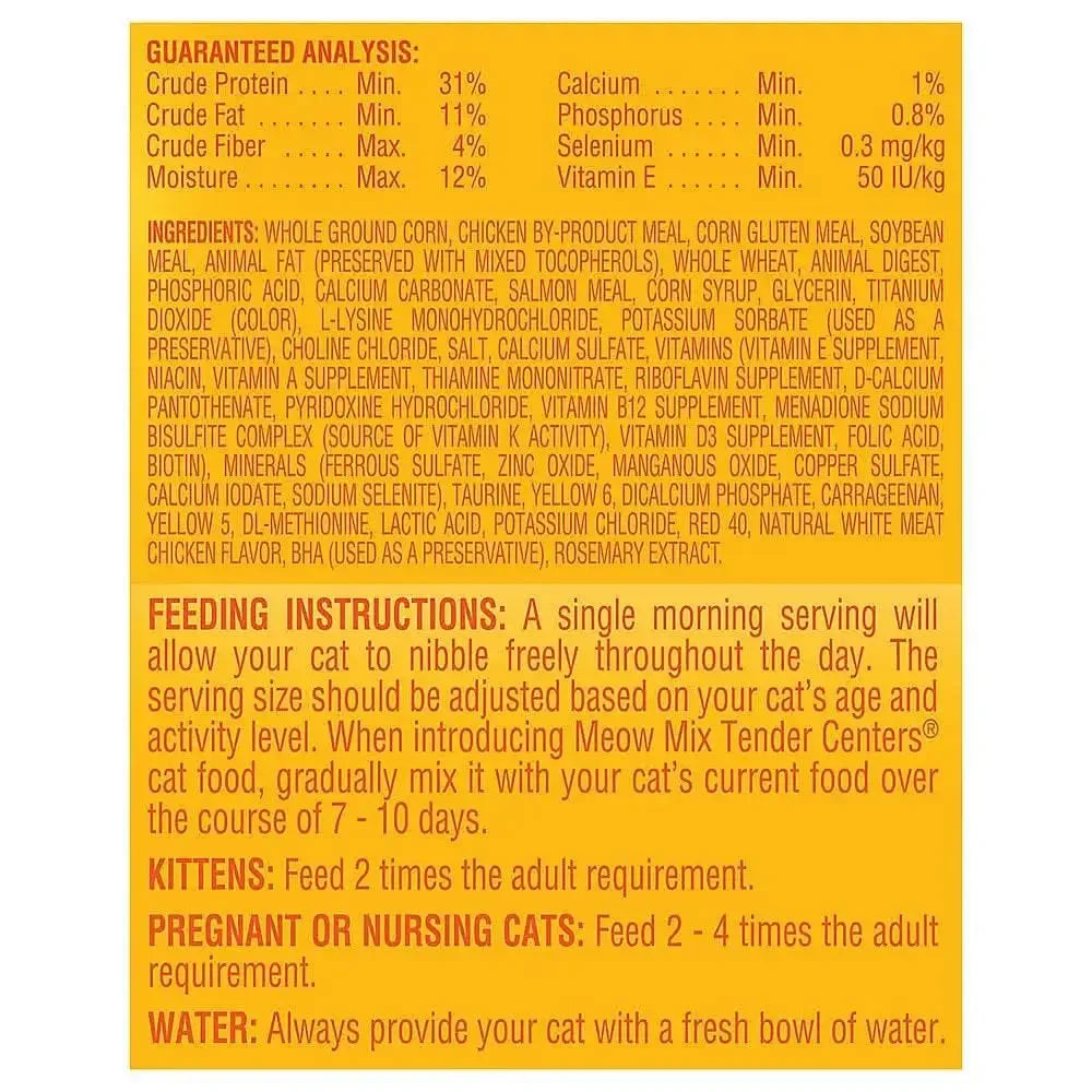 Meow-Mix Tender Centers Dry Cat Food Salmon & Chicken Meow-Mix