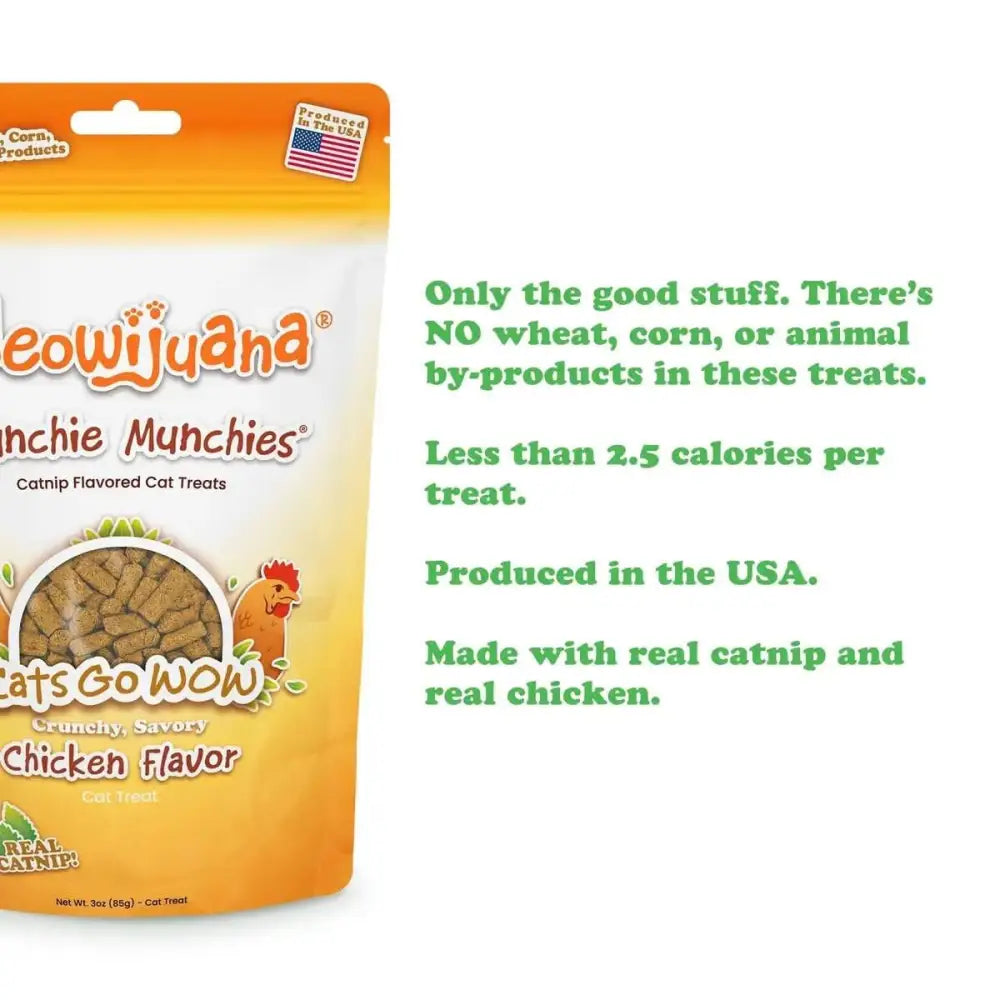 Meowijuana Crunchie Munchie Chicken Cat Treats 3 Oz Meowijuana®