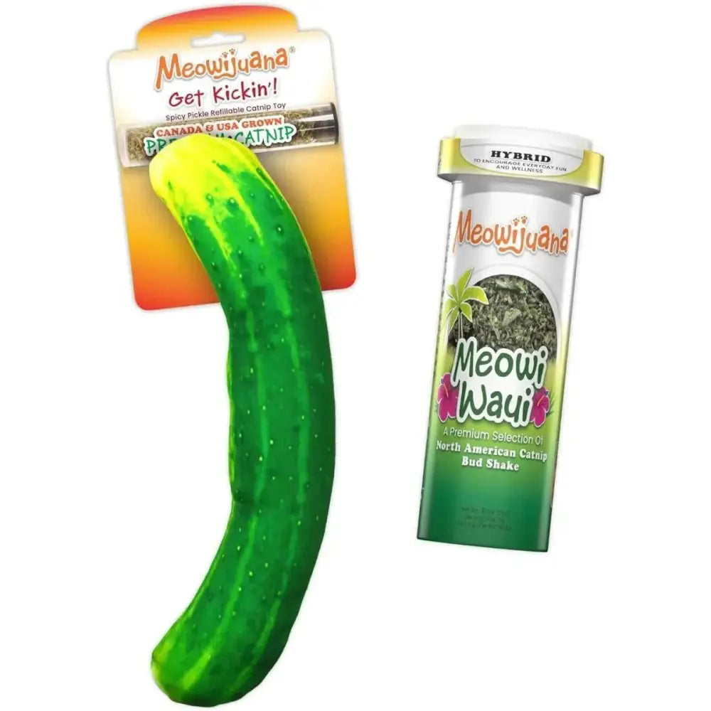 Meowijuana Get Kickin Spicy Pickle Kicker Cat Toy - Talis Us