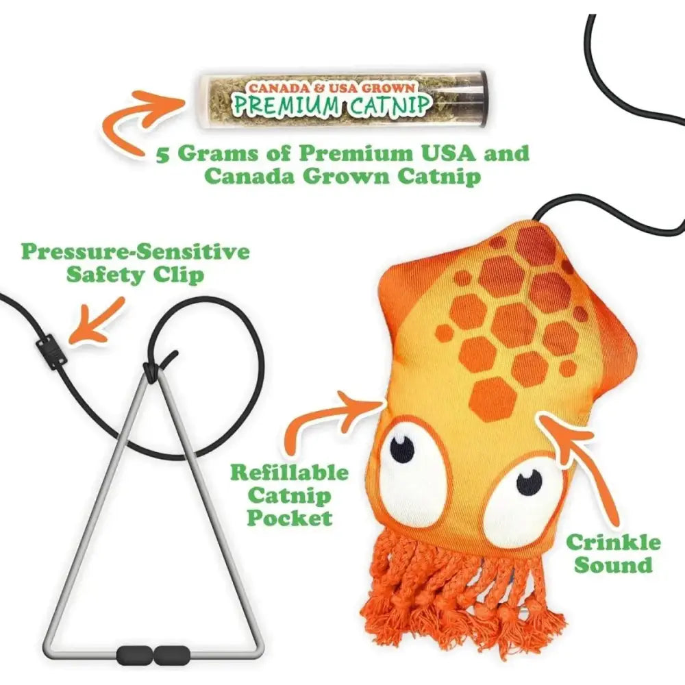 Meowijuana Jump 'n' Jamb Deep Sea Squid Cat Toy - Talis Us