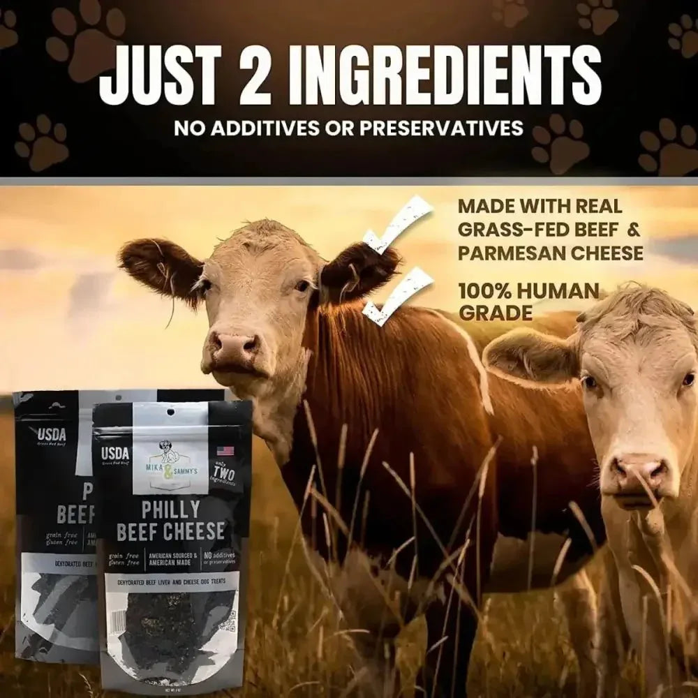Mika & Sammy’s Philly Beef Cheese Dehydrated Dog Treats 5oz - Talis Us