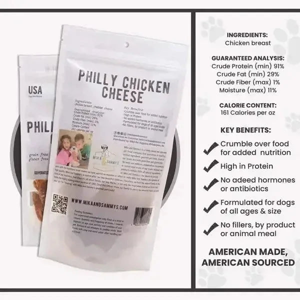 Mika & Sammy’s Philly Chicken Cheese Dehydrated Dog Treats - Talis Us