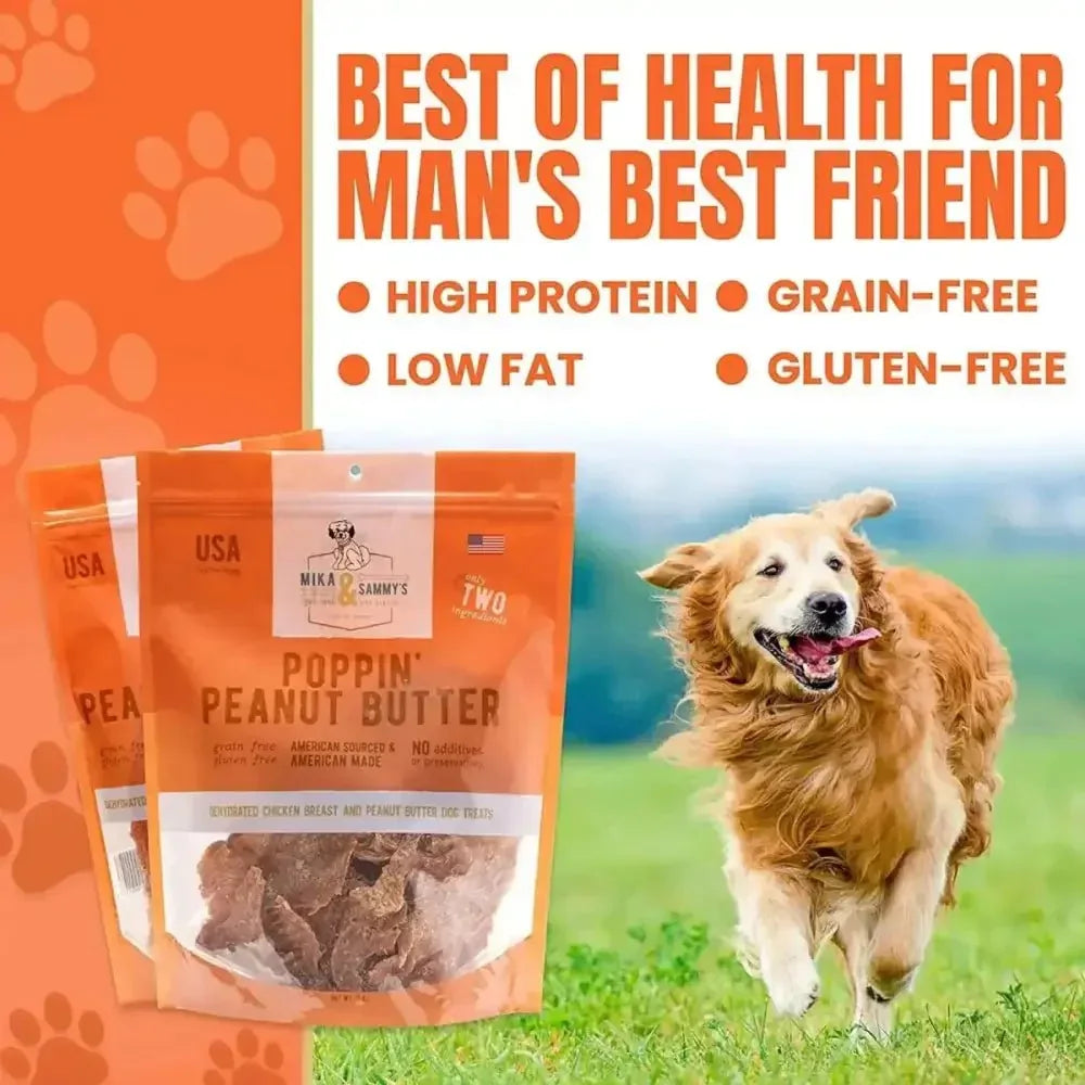 Mika & Sammy’s Poppin’ Peanut Butter Dehydrated Dog Treats 5oz - Talis Us