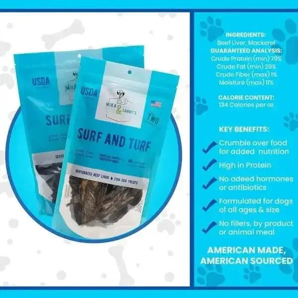 Mika & Sammy’s Surf and Turf Dehydrated Dog Treats 5oz - Talis Us