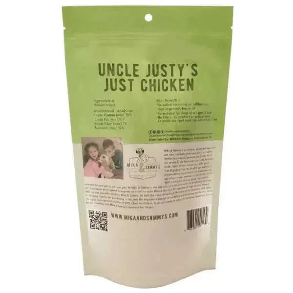 Mika & Sammy’s Uncle Justy’s Just Chicken Dehydrated Dog Treats 5oz - Talis Us