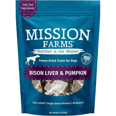 Mission Farms Bison Liver Freeze - Dried Dog Treats 3oz - Talis Us