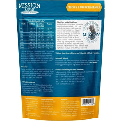 Mission Farms Cage - Free Chicken & Pumpkin Freeze - Dried Dog Food 14oz - Talis Us