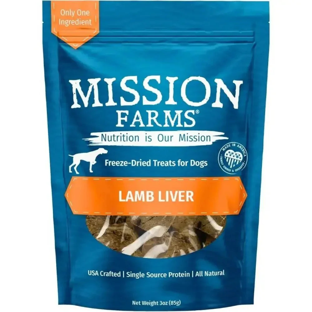 Mission Farms Freeze Dried Lamb Liver Dog Treats 3oz - Talis Us
