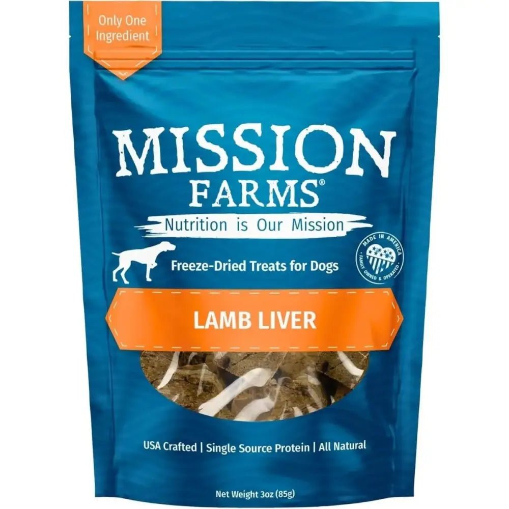 Mission Farms Freeze Dried Lamb Liver Dog Treats 3oz - Talis Us