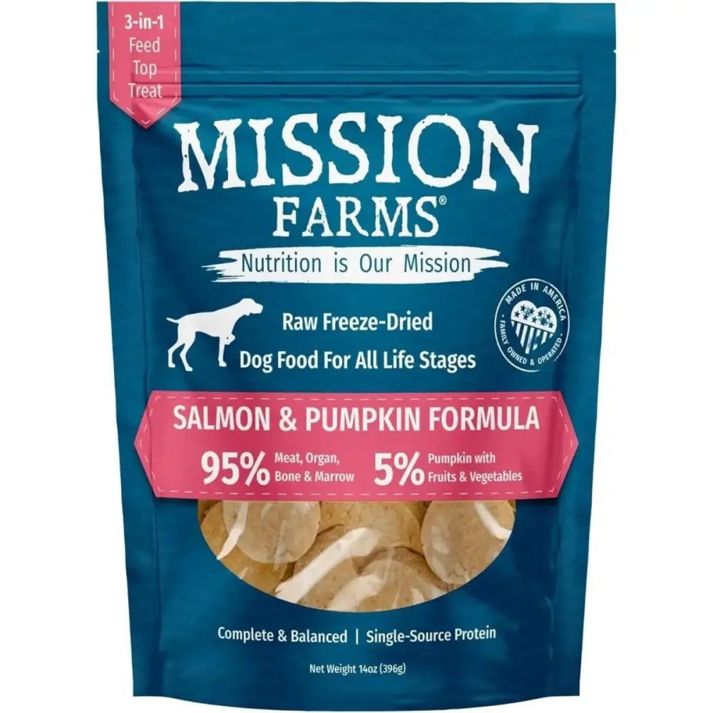 Mission Farms Wild - Caught Salmon & Pumpkin Freeze - Dried Dog Food 14oz - Talis Us