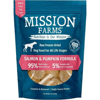 Mission Farms Wild - Caught Salmon & Pumpkin Freeze - Dried Dog Food 14oz - Talis Us