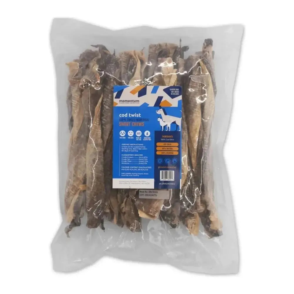 Momentum Carnivore Nutrition Cod Twist Dog Chews - Talis Us