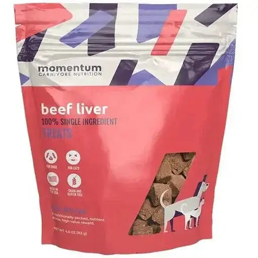 Momentum Carnivore Nutrition Freeze Dried Raw Beef Liver Treats 4oz - Talis Us