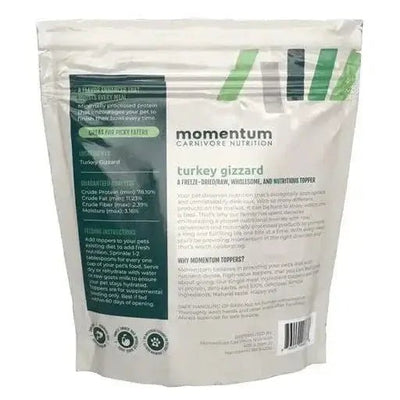 Momentum Carnivore Nutrition Freeze Dried Raw Turkey Gizzard Topper - Talis Us