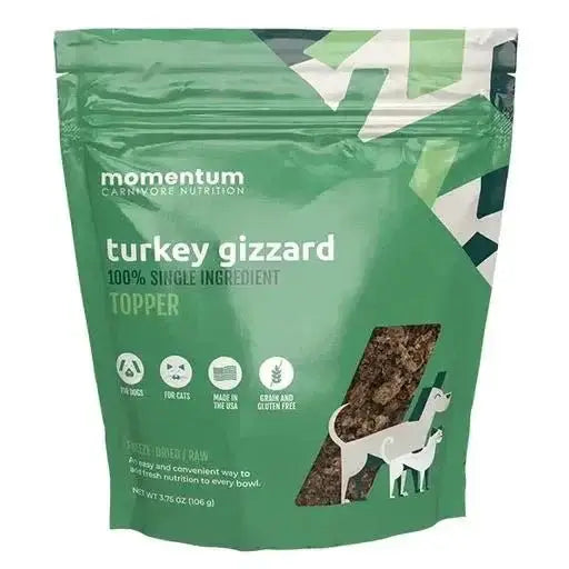 Momentum Carnivore Nutrition Freeze Dried Raw Turkey Gizzard Topper - Talis Us