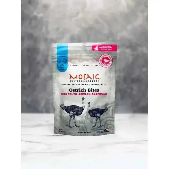 Mosaic South African Ostrich Bites Infused with Grapefruit Dog Treats - Talis Us