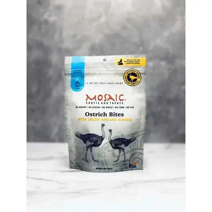 Mosaic South African Ostrich Bites Infused with Mango Dog Treats - Talis Us