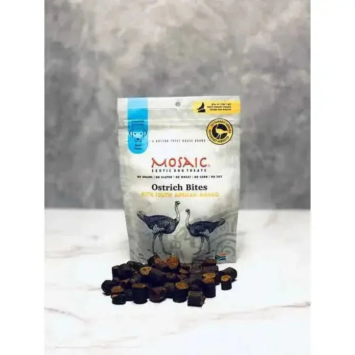 Mosaic South African Ostrich Bites Infused with Mango Dog Treats - Talis Us